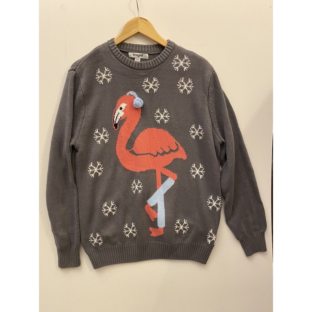 Imagin8 Women’s Flamingo Christmas  Sweater -Size XL